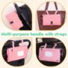 Picture of Kopi Baby Portable Diaper Changing Pad - Baby Diaper Changer Travel Bag with Wipes Pocket, Smart Design Portable Changing Mat, Infant Travel Station Kit, Gift for Newborn Girl & Boy - Pink, Premium