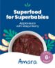 Picture of Amara Organic Baby Food - Stage 2 - Applesauce & Maqui Berry - Baby Cereal to Mix With Breastmilk, Water or Baby Formula - Shelf Stable Baby Food Pouches Made from Organic Fruit - 10 Pouches, 3.5oz Per Serving