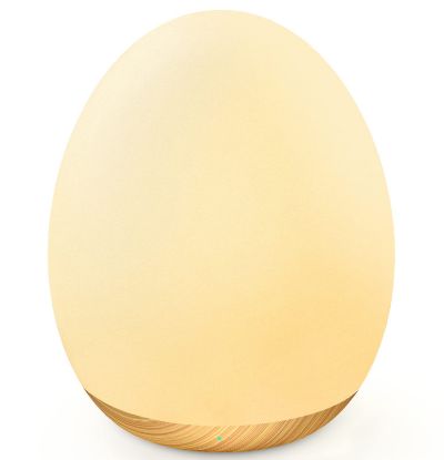 Picture of MediAcous Night Lights for Kids Room, Baby Night Light with 7 Colors Changing & Dimming Function, Rechargeable Kids Night Light with 1 Hour Timer & Touch Control, Up to 100H, Wood Grain