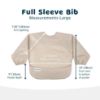 Picture of Tiny Twinkle Mess Proof Baby Bib, 2 Pack Long Sleeve Bib Outfit, Waterproof Bibs for Toddlers, Machine Washable, Tug Proof (Periwinkle Putty, Large 2-4 Years)