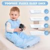 Picture of Yoofoss Fleece Baby Sleep Sack 18-24 Months with Plush Dots, TOG 1.5 Baby Wearable Blanket with 2-Way Zipper, Cotton Toddler Sleeping Sack Fleece