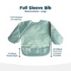 Picture of Tiny Twinkle Mess Proof Baby Bib, 2 Pack Full Sleeve Bib Outfit, Waterproof Bib for Toddlers, Machine Washable, Tug Proof, Baby Smock for Eating, Long Sleeve (Sage Charcoal, Large 2-4 Years)