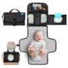 Picture of Kopi Baby Portable Diaper Changing Pad - Baby Diaper Changer Travel Bag with Wipes Pocket, Smart Design Portable Changing Mat, Infant Travel Station Kit, Gift for Newborn Girl & Boy - Black Arrows