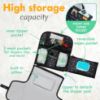 Picture of Kopi Baby Portable Diaper Changing Pad - Baby Diaper Changer Travel Bag with Wipes Pocket, Smart Design Portable Changing Mat, Infant Travel Station Kit, Gift for Newborn Girl & Boy - Black Arrows