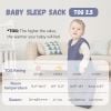Picture of Yoofoss Baby Sleep Sack 0-6 Months TOG 2.5 Winter Baby Wearable Blanket, 100% Cotton Infant Sleeping Sack 2-Way Zipper Warm Quilted Sleepsack, Navy