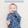 Picture of Yoofoss Baby Sleep Sack 0-6 Months Long Sleeve Wearable Blanket Baby 100% Cotton 2-Way Zipper 0.5 Tog Infants Sleeping Sack, Lightweight(Small)