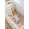 Picture of Konssy Muslin Crib Sheets 2 PCS 100% Cotton Baby Crib Sheets for Standard Crib Mattress (28" x 52"), Soft and Breathable for Boys, Girls (Toffee, Flourish)