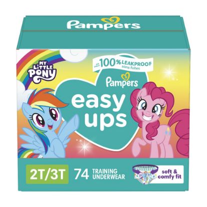 Picture of Pampers Training Pants - Easy Ups Girls & Boys - Size 2T-3T, 74 Count, My Little Pony Potty Underwear (Packaging May Vary)