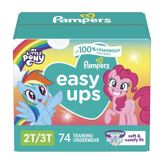 Picture of Pampers Training Pants - Easy Ups Girls & Boys - Size 2T-3T, 74 Count, My Little Pony Potty Underwear (Packaging May Vary)