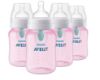 Picture of Philips Avent Anti-Colic Baby Bottle with AirFree Vent, 9oz, with Flow 2 Nipples, 1m+, 4pk, Pink, SCY703/14