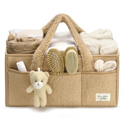 Picture of PeraBella Diaper Caddy Organizer for Changing Table, Storage Basket for Wipes, Gift for Baby Shower, Car Organizer, Nursery Organizer, Portable Storage