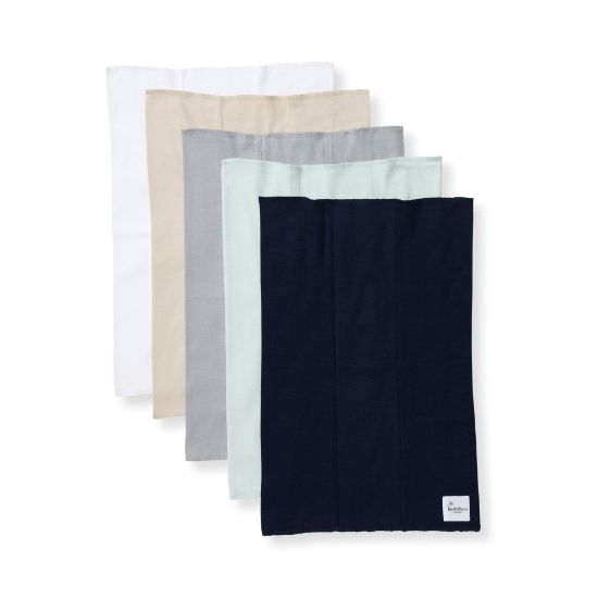 Picture of Burt's Bees Baby Infant Burp Cloths, 100% Organic Cotton Extra Absorbent Soft Fabric Drool Cloths, 5-Pack Newborn Must-Have Essential Large Burping Cloths, One Size 17 x 11.75 Inches