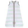 Picture of Burt's Bees Baby Baby Beekeeper Wearable Blanket, 100% Organic Cotton, Swaddle Transition Sleeping Bag, Seaglass Stripe, Large