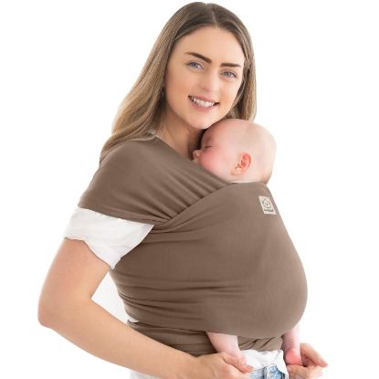 Picture of KeaBabies Baby Wrap Carrier - All in 1 Original Baby Carrier Newborn to Toddler Sling, Easy to Wear, Hands Free Bonding, Lightweight, Breathable Infant Wraps (Saddle Brown)