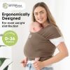Picture of KeaBabies Baby Wrap Carrier - All in 1 Original Baby Carrier Newborn to Toddler Sling, Easy to Wear, Hands Free Bonding, Lightweight, Breathable Infant Wraps (Saddle Brown)