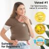 Picture of KeaBabies Baby Wrap Carrier - All in 1 Original Baby Carrier Newborn to Toddler Sling, Easy to Wear, Hands Free Bonding, Lightweight, Breathable Infant Wraps (Saddle Brown)