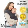 Picture of KeaBabies Baby Wrap Carrier - All in 1 Original Baby Carrier Newborn to Toddler Sling, Easy to Wear, Hands Free Bonding, Lightweight, Breathable Infant Wraps (Mystic Gray)