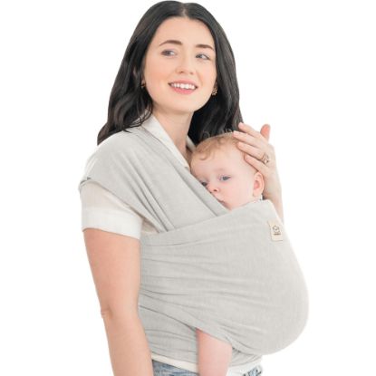 Picture of KeaBabies Baby Wrap Carrier - All in 1 Original Baby Carrier Newborn to Toddler Sling, Easy to Wear, Hands Free Bonding, Lightweight, Breathable Infant Wraps (Rhino Gray)