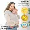 Picture of KeaBabies Baby Wrap Carrier - All in 1 Original Baby Carrier Newborn to Toddler Sling, Easy to Wear, Hands Free Bonding, Lightweight, Breathable Infant Wraps (Rhino Gray)