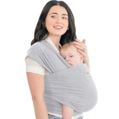 Picture of KeaBabies Baby Wrap Carrier - All in 1 Original Baby Carrier Newborn to Toddler Sling, Easy to Wear, Hands Free Bonding, Lightweight, Breathable Infant Wraps (Ash Gray)