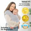 Picture of KeaBabies Baby Wrap Carrier - All in 1 Original Baby Carrier Newborn to Toddler Sling, Easy to Wear, Hands Free Bonding, Lightweight, Breathable Infant Wraps (Ash Gray)