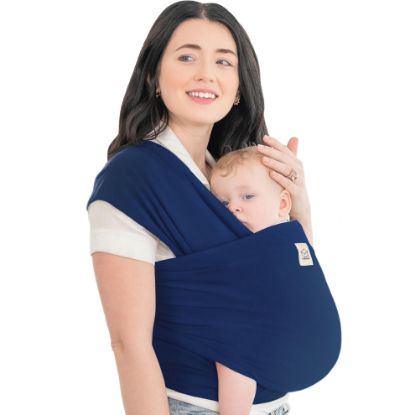 Picture of KeaBabies Baby Wrap Carrier - All in 1 Original Baby Carrier Newborn to Toddler Sling, Easy to Wear, Hands Free Bonding, Lightweight, Breathable Infant Wraps (Navy Blue)