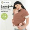 Picture of KeaBabies Baby Wrap Carrier - All in 1 Original Baby Carrier Newborn to Toddler Sling, Easy to Wear, Hands Free Bonding, Lightweight, Breathable Infant Wraps (Terracotta)