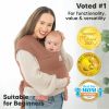 Picture of KeaBabies Baby Wrap Carrier - All in 1 Original Baby Carrier Newborn to Toddler Sling, Easy to Wear, Hands Free Bonding, Lightweight, Breathable Infant Wraps (Terracotta)