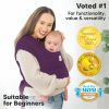 Picture of KeaBabies Baby Wrap Carrier - All in 1 Original Baby Carrier Newborn to Toddler Sling, Easy to Wear, Hands Free Bonding, Lightweight, Breathable Infant Wraps (Royal Purple)