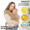 Picture of KeaBabies Baby Wrap Carrier - All in 1 Original Baby Carrier Newborn to Toddler Sling, Easy to Wear, Hands Free Bonding, Lightweight, Breathable Infant Wraps (Rainbow)