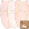 Picture of KeaBabies 3-Pack Organic Baby Swaddle Sleep Sacks - Swaddles for Newborns, Infant 3-6 Months, Baby Girls, Boys, Soft & Snug Newborn Sleep Sack, Nursery Swaddling Blankets, Velcro Closure (Angelic, L)