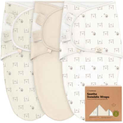 Picture of 3-Pack Organic Baby Swaddle Sleep Sacks - Swaddles for Newborns, Infant 0-3 Months, Baby Girls, Boys, Soft & Snug Newborn Sleep Sack, Nursery Swaddling Blankets (Bumble Bear)