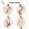 Picture of 3-Pack Organic Baby Swaddle Sleep Sacks - Swaddles for Newborns, Infant 0-3 Months, Baby Girls, Boys, Soft & Snug Newborn Sleep Sack, Nursery Swaddling Blankets (Bumble Bear)