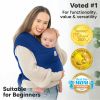 Picture of KeaBabies Baby Wrap Carrier - All in 1 Original Baby Carrier Newborn to Toddler Sling, Easy to Wear, Hands Free Bonding, Lightweight, Breathable Infant Wraps (Cobalt Blue)