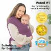 Picture of KeaBabies Baby Wrap Carrier - All in 1 Original Baby Carrier Newborn to Toddler Sling, Easy to Wear, Hands Free Bonding, Lightweight, Breathable Infant Wraps (Dark Mauve)