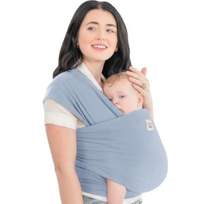 Picture of KeaBabies Baby Wrap Carrier - All in 1 Original Baby Carrier Newborn to Toddler Sling, Easy to Wear, Hands Free Bonding, Lightweight, Breathable Infant Wraps (Powder Blue)