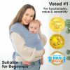 Picture of KeaBabies Baby Wrap Carrier - All in 1 Original Baby Carrier Newborn to Toddler Sling, Easy to Wear, Hands Free Bonding, Lightweight, Breathable Infant Wraps (Powder Blue)