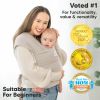 Picture of KeaBabies Baby Wrap Carrier - All in 1 Original Baby Carrier Newborn to Toddler Sling, Easy to Wear, Hands Free Bonding, Lightweight, Breathable Infant Wraps (Stone Gray)