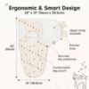Picture of 3-Pack Organic Baby Swaddle Sleep Sacks - Swaddles for Newborns, Infant 0-3 Months, Baby Girls, Boys, Soft & Snug Newborn Sleep Sack, Nursery Swaddling Blankets (Nibbles/Bruce)