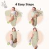 Picture of 3-Pack Organic Baby Swaddle Sleep Sacks - Swaddles for Newborns, Infant 0-3 Months, Baby Girls, Boys, Soft & Snug Newborn Sleep Sack, Nursery Swaddling Blankets (Dino Ridge)