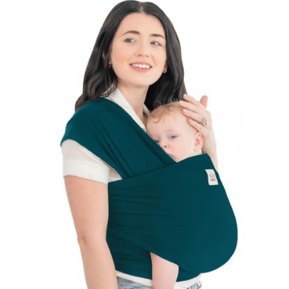 Picture of KeaBabies Baby Wrap Carrier - All in 1 Original Baby Carrier Newborn to Toddler Sling, Easy to Wear, Hands Free Bonding, Lightweight, Breathable Infant Wraps (Peacock Green)