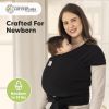 Picture of KeaBabies Baby Wrap Carrier - All in 1 Original Baby Carrier Newborn to Toddler Sling, Easy to Wear, Hands Free Bonding, Lightweight, Breathable Infant Wraps (Trendy Black)