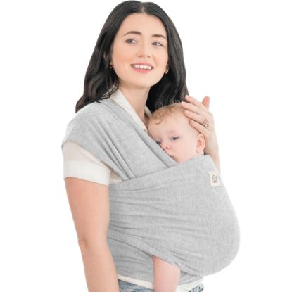 Picture of KeaBabies Baby Wrap Carrier - All in 1 Original Baby Carrier Newborn to Toddler Sling, Easy to Wear, Hands Free Bonding, Lightweight, Breathable Infant Wraps (Light Heather)