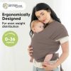 Picture of KeaBabies Baby Wrap Carrier - All in 1 Original Baby Carrier Newborn to Toddler Sling, Easy to Wear, Hands Free Bonding, Lightweight, Breathable Infant Wraps (Copper Gray)
