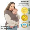 Picture of KeaBabies Baby Wrap Carrier - All in 1 Original Baby Carrier Newborn to Toddler Sling, Easy to Wear, Hands Free Bonding, Lightweight, Breathable Infant Wraps (Copper Gray)