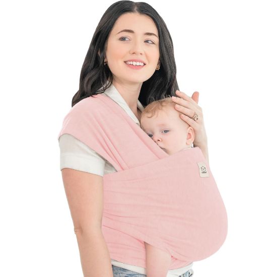 Picture of KeaBabies Baby Wrap Carrier - All in 1 Original Baby Carrier Newborn to Toddler Sling, Easy to Wear, Hands Free Bonding, Lightweight, Breathable Infant Wraps (Dusty Pink)
