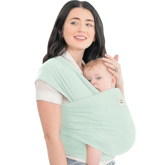 Picture of KeaBabies Baby Wrap Carrier - All in 1 Original Baby Carrier Newborn to Toddler Sling, Easy to Wear, Hands Free Bonding, Lightweight, Breathable Infant Wraps (Light Mint)