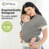 Picture of KeaBabies Baby Wrap Carrier - All in 1 Original Baby Carrier Newborn to Toddler Sling, Easy to Wear, Hands Free Bonding, Lightweight, Breathable Infant Wraps (Graphite)