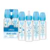 Picture of Dr. Brown's Natural Flow Anti-Colic Options+ Narrow Baby Bottle, Blue Nature, 8 oz/250 mL, with Level 1 Slow Flow Nipples, 0m+, 4 Pack