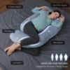 Picture of MOON PARK Pregnancy Pillows for Sleeping - U Shaped Full Body Maternity Pillow with Removable Cover - Support for Back, Legs, Belly, HIPS - 57 Inch Pregnancy Pillow for Women - Grey